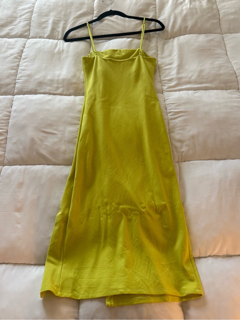 Lovers + Friends Bright Yellow Spaghetti-Strap Midi Dress with Side Slit - Picture 5 of 7